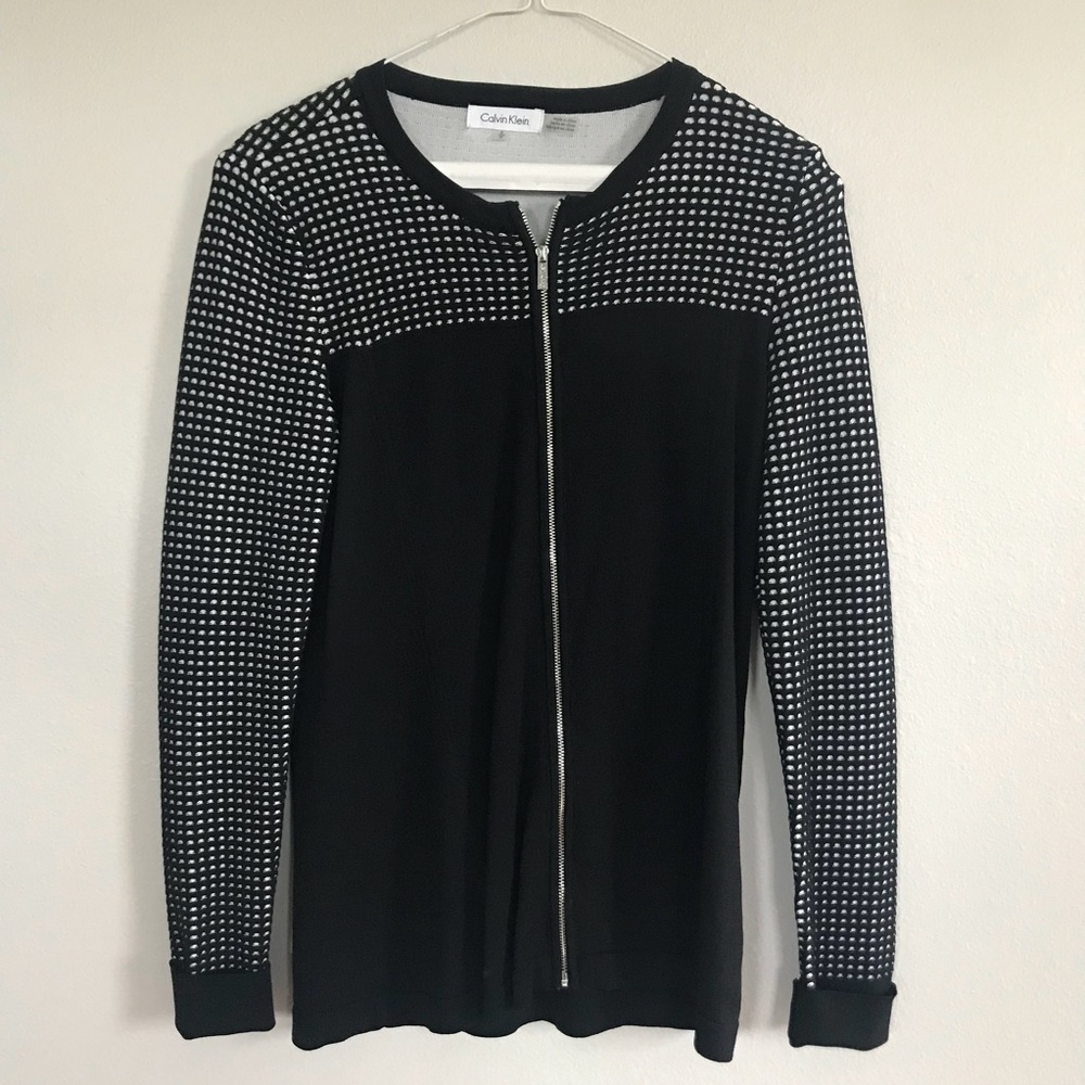 Calvin Klein Black & White Sweater Cardigan